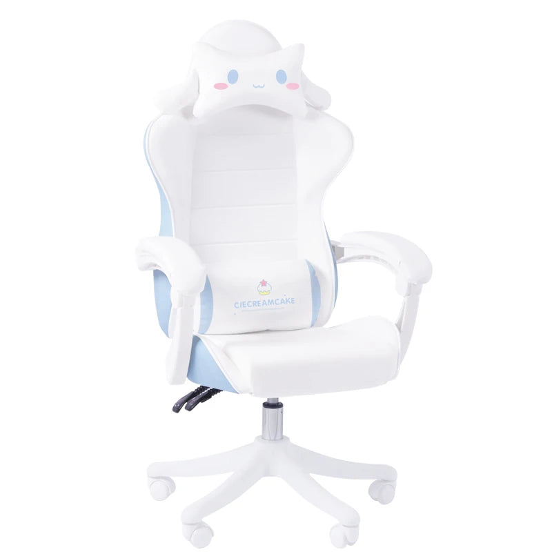 2026 Pink & White Letter Computer Chair Girls living room Study Chair Liftable Rotating Gaming Chair Promotion silla gamer