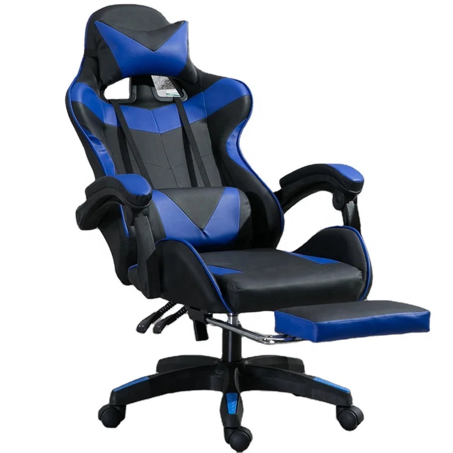 Azul Masaje De Silla De Oficina De Juego Kursi Gaming Murah