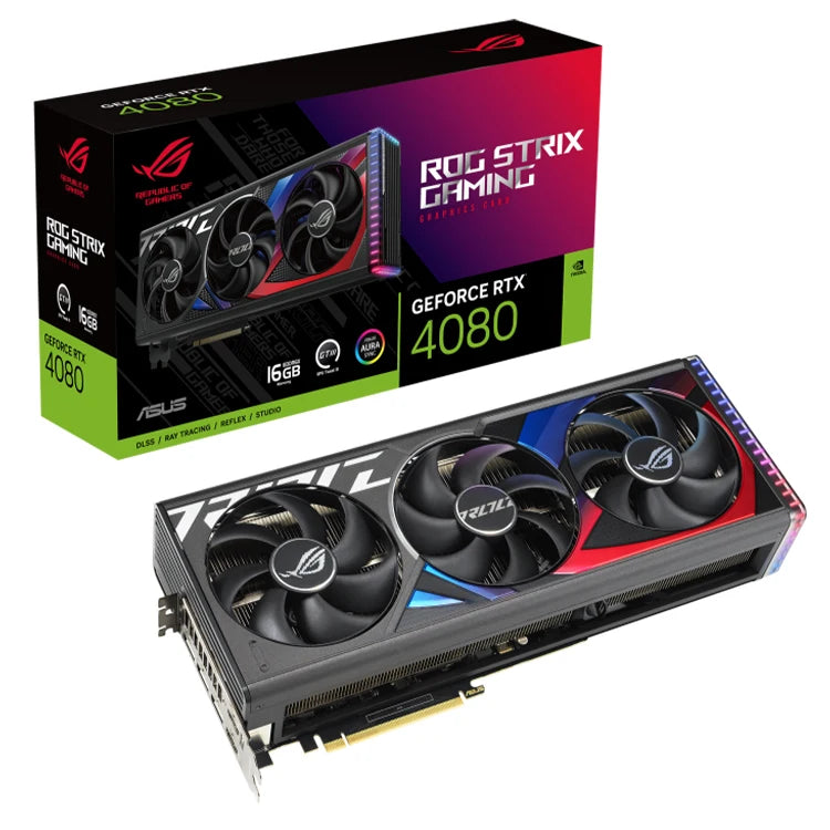 ASUS ROG Strix GeForce RTX 4080 16GB GDDR6X Used Graphics Card With 16GB GDDR6X 256-bit Memory Support OverClock