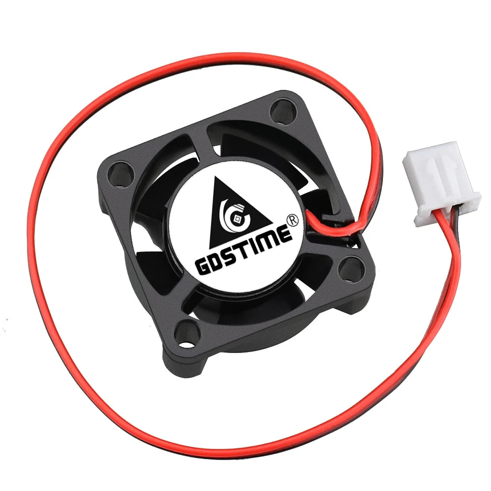 2 uds Gdstime DC 5V 12V 24V 25x25x10MM ventilador de refrigeración de tarjeta gráfica 2510 25MM manga/doble bola sin escobillas pieza de impresora 3D radiador