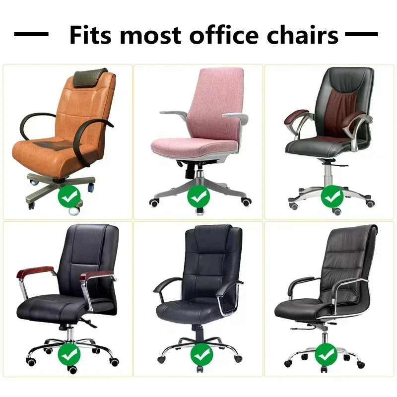 1PC Solid Color Office Chair Cover Stretch Computer Chair Covers Rotating Gaming Chair Case Funda Silla Escritorio Study Room