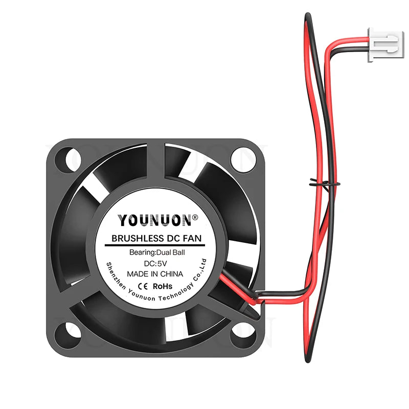2 piezas de ventilador de impresora 3d 3010, 30MM, 30x30x10MM, 3cm, ventilador de tarjeta gráfica, 5V, 12V, 24V con manga de 2 pines y bola dual