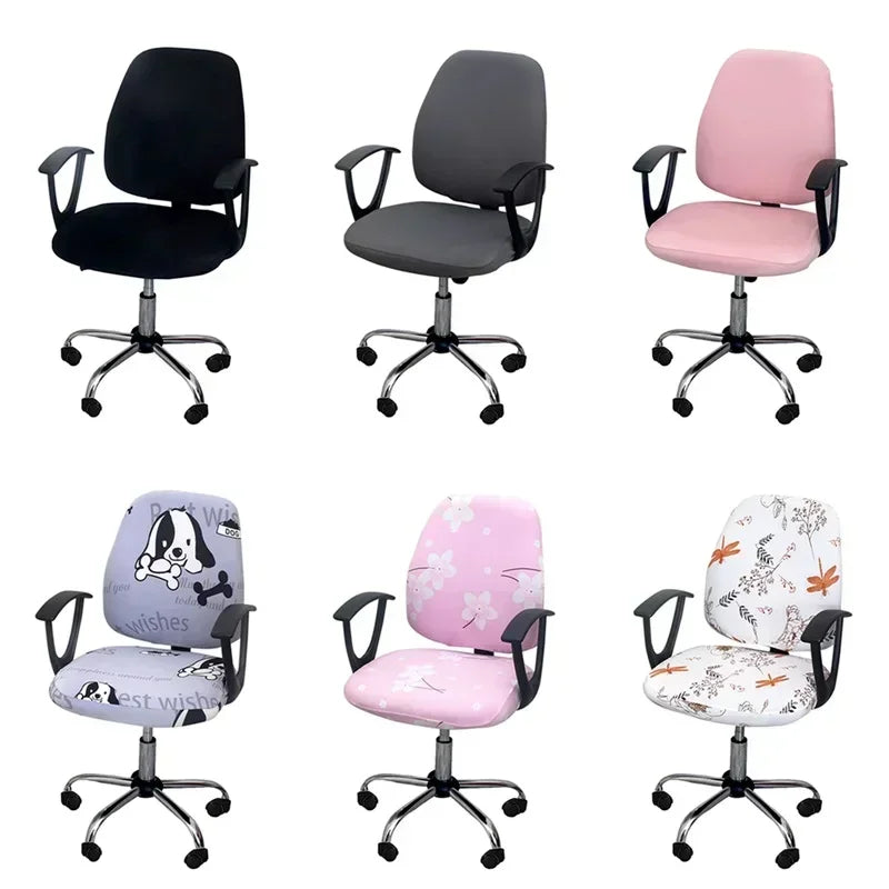 1 Set Office Chair Covers ElasticGaming Chair Covers Lift Removable Computer Armchair Slipcover Rotating funda silla escritorio